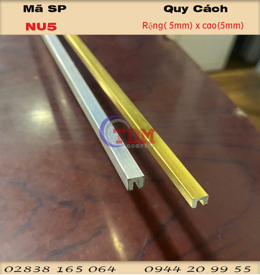 Nẹp nhôm U5 Nẹp nhôm U5