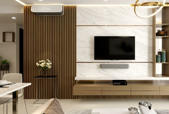 Lựa chọn vách ốp tường đặt tivi cho phòng khách của bạn