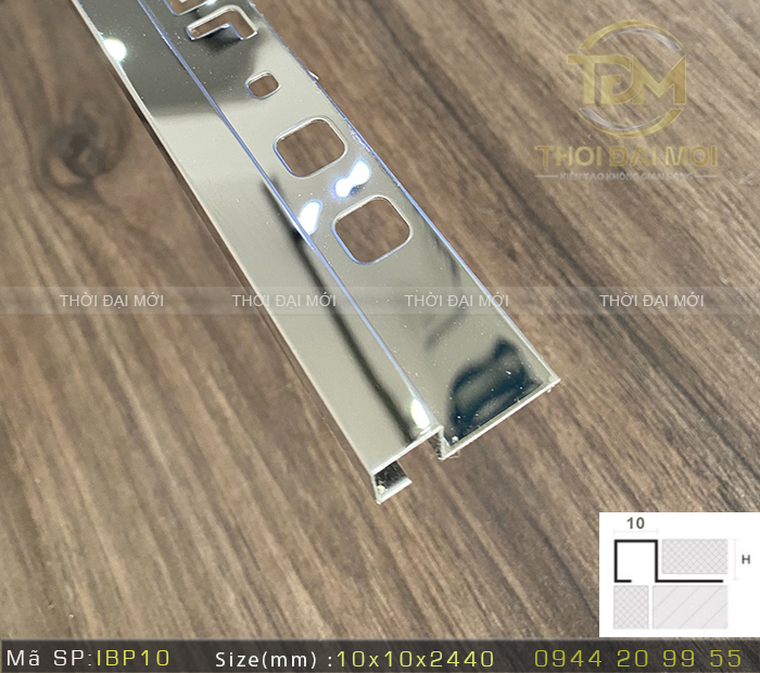 Nâng tầm không gian sống cùng nẹp inox 1 cánh góc vuông