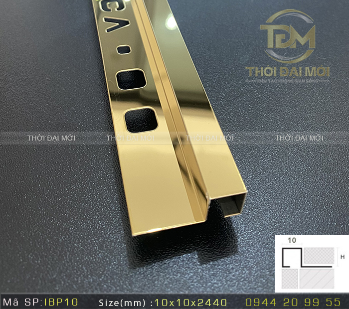 Nâng tầm không gian sống cùng nẹp inox 1 cánh góc vuông