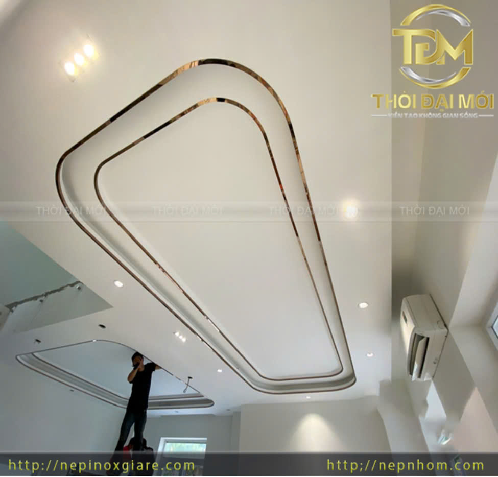 Nghệ thuật trang trí trần nhà - Tỏa sáng không gian với nẹp inox