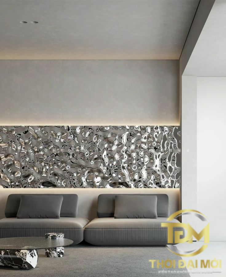 Lát Gạch Sơn Tường Qúa Nhàm Chán? Thử Ngay Tấm Inox Sóng Nước!