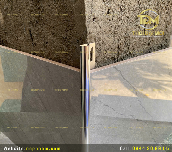 Nẹp Góc Tròn 1 Cánh Inox 304