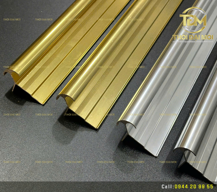 Nẹp Góc Tròn 2 Cánh Nhôm