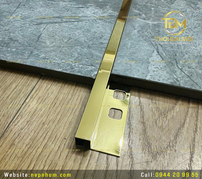 Nẹp Góc Vuông 1 Cánh Inox 304