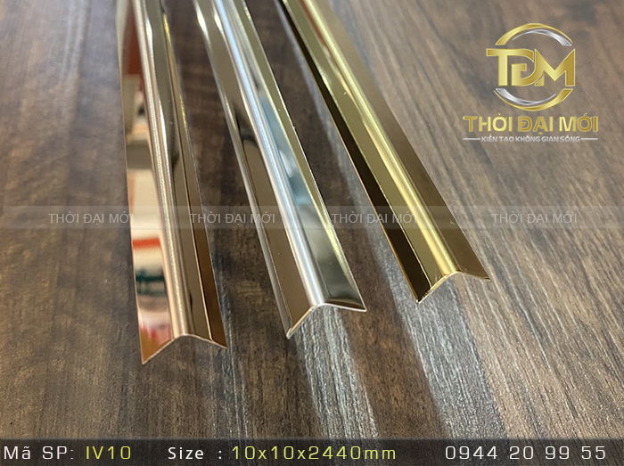 Khám Phá Quyền Năng Sắc Màu của Nẹp Inox Chữ V: Vàng, Trắng và Hồng – Điểm Nhấn Sang Trọng Cho Mọi Công Trình