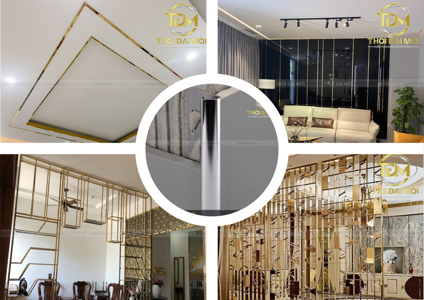 Đường viền kim loại trong nội thất và ý nghĩa phong thủy 