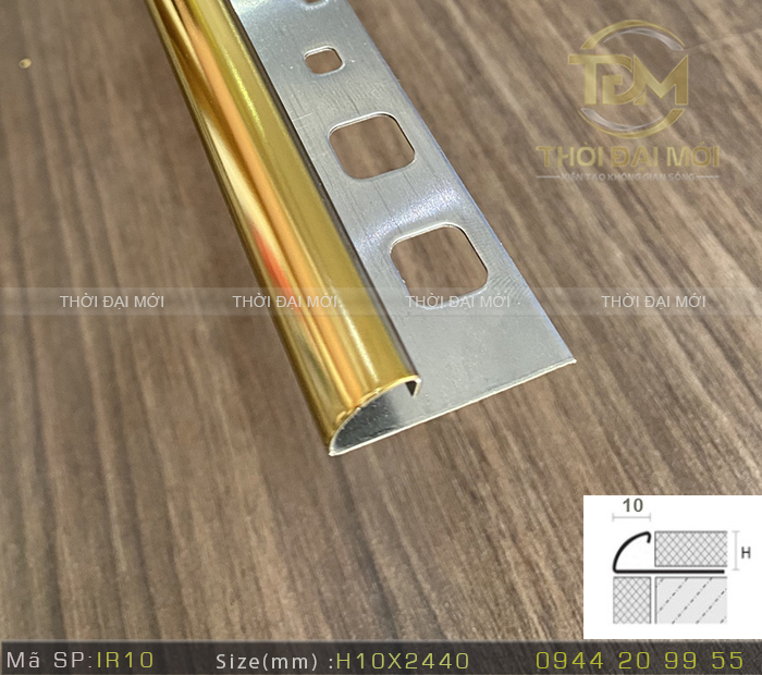 Lựa chọn màu sắc nẹp inox: vàng gương, xước, đen… 