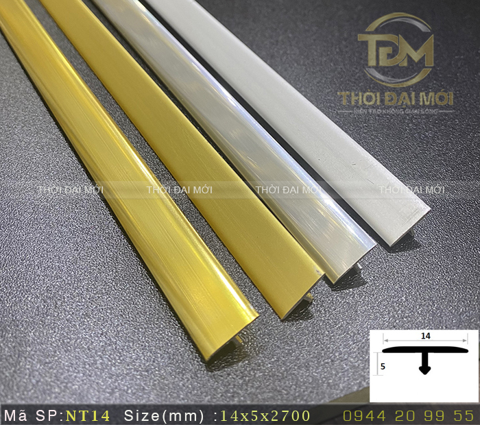 Nên dùng nẹp nhôm T hay nẹp inox T trong nội thất?