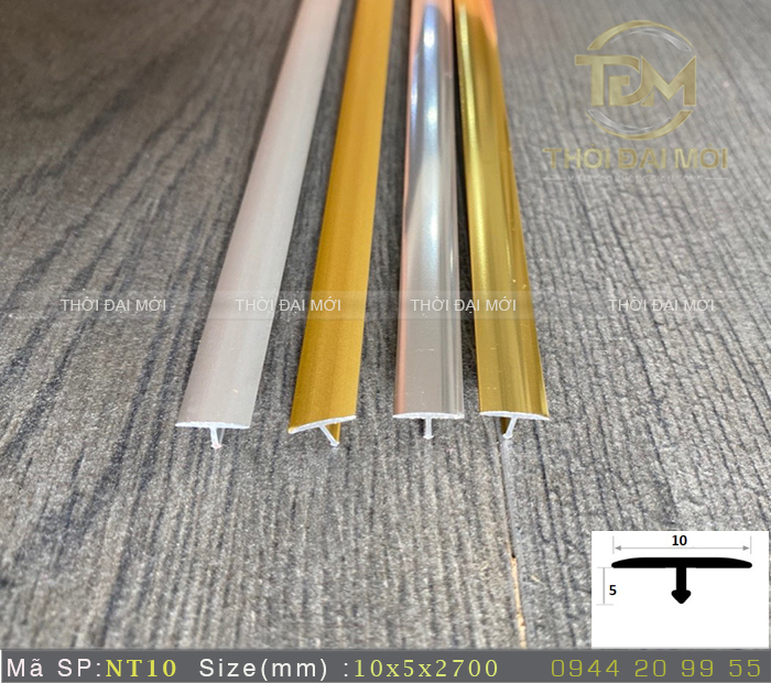 Nên dùng nẹp nhôm T hay nẹp inox T trong nội thất?