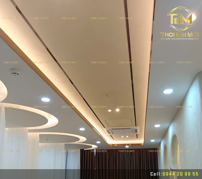Nẹp inox ốp trần thạch cao và cách kết hợp đèn led đẹp mắt nhất