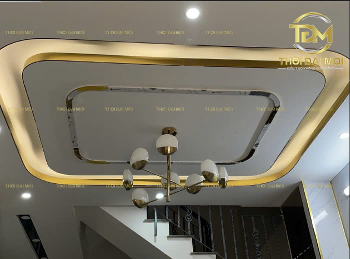 Nẹp inox trang trí trần và hiệu ứng tăng không gian ảo