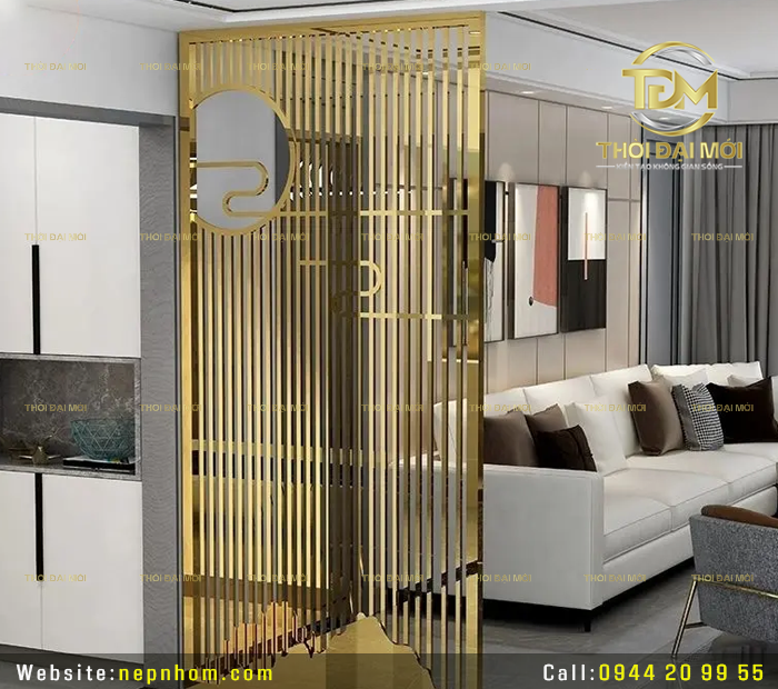 Nẹp inox trang trí vách và hiệu ứng dẫn mắt trong thiết kế nội thất