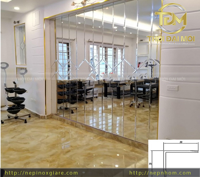 Nẹp nhôm chữ L và định nghĩa điểm kết thúc trong thiết kế nội thất