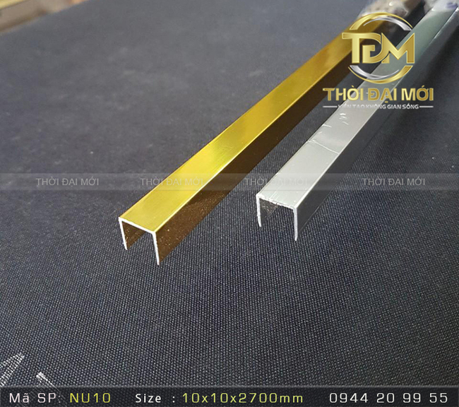 Nẹp nhôm chữ U dùng cho gỗ hay đá đẹp hơn?