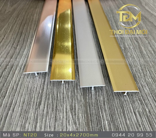 Nẹp nhôm sàn nhựa – giải pháp hoàn thiện chuyên biệt cho sàn SPC và vinyl hiện đại