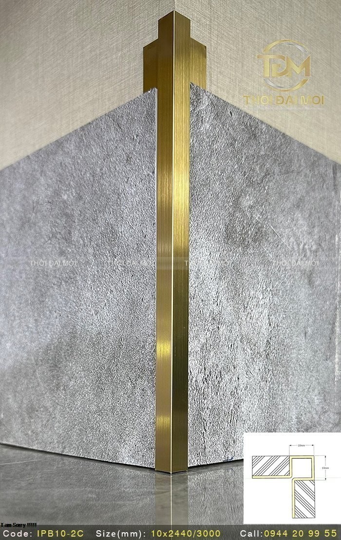 Nghệ thuật đánh lừa thị giác không gian bằng nẹp inox góc vuông