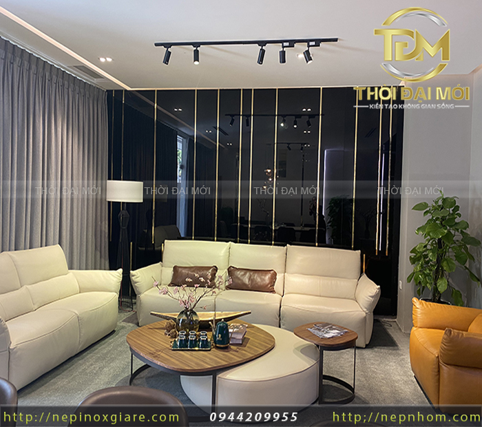  Nghệ thuật nối gạch với nẹp inox chữ T trong thiết kế nội thất