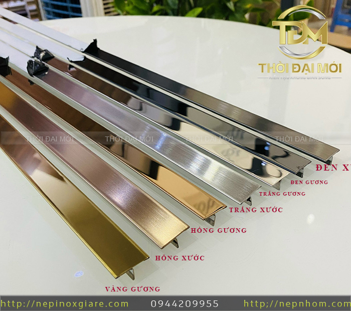  Nghệ thuật nối gạch với nẹp inox chữ T trong thiết kế nội thất