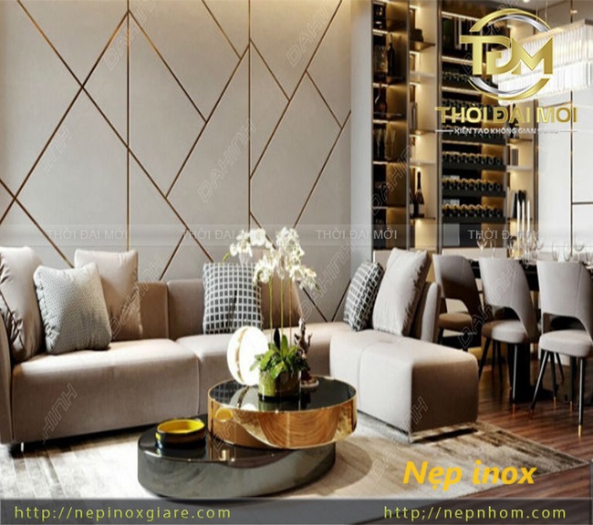 Những vị trí lắp nẹp inox chữ T đẹp trong nội thất hiện đại