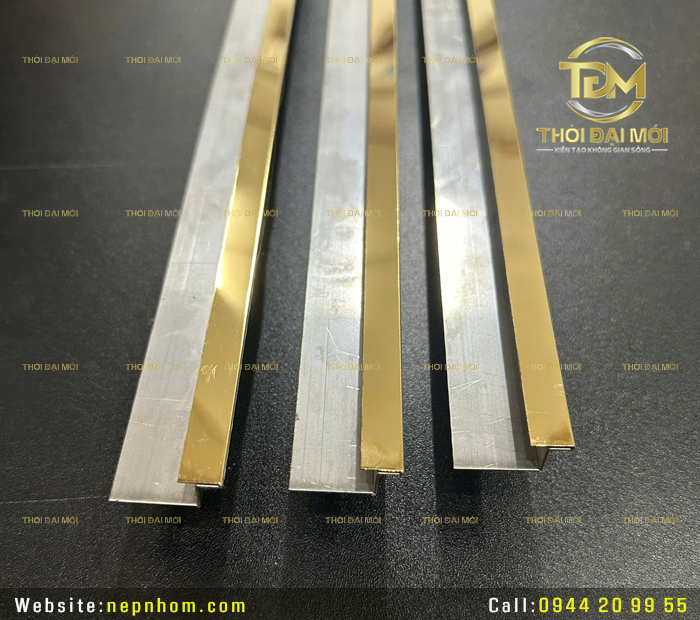 Sự kết hợp giữa các loại nẹp inox trong một công trình