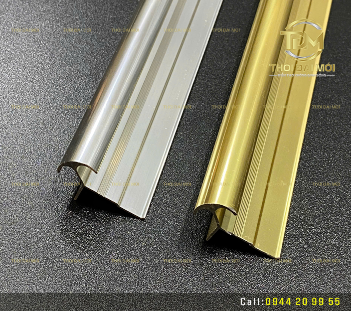 Thay thế góc nhọn bằng đường cong của nẹp góc tròn 2 cánh nhôm