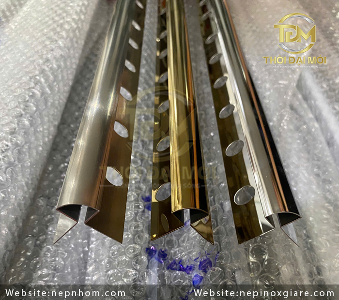 Nẹp góc tròn 2 cánh Inox