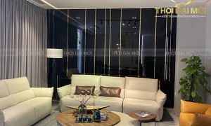 Nghệ thuật nối gạch với nẹp inox chữ T trong thiết kế nội thất