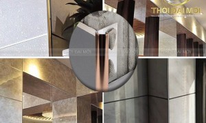 Nẹp nhôm chữ V tạo điểm nhấn cho góc cạnh và đường nét nội thất