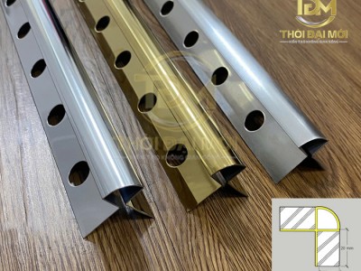 Nẹp góc tròn 2 cánh Inox